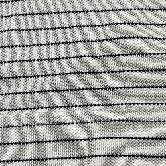 Nautica Polo Mens XL Cream Black Striped - Picture 7 of 10